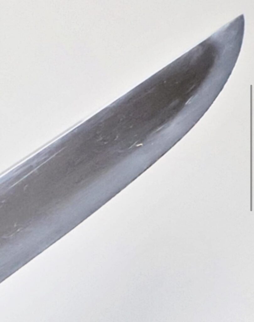 研ぎ前の短刀アップ