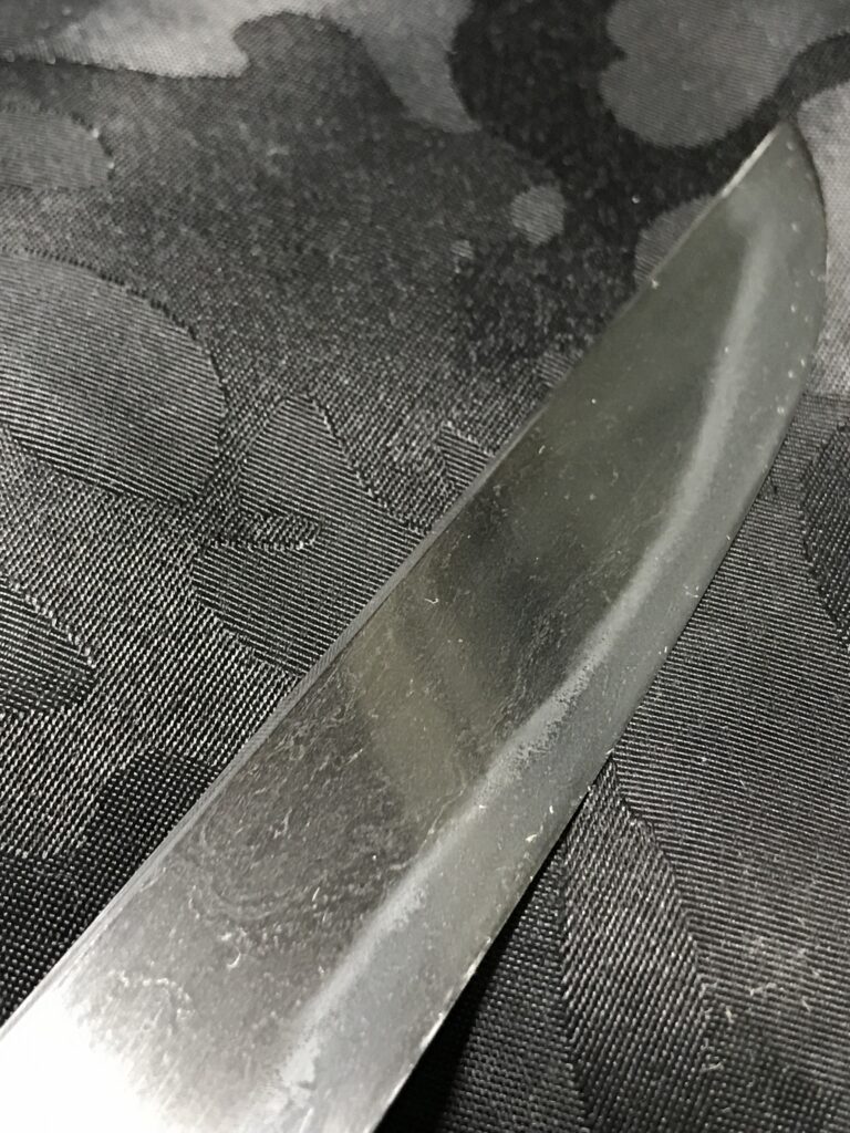 研ぎ後の切先アップ